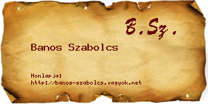 Banos Szabolcs névjegykártya